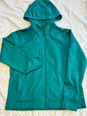 Columbia Teal Full-Zip Hooded Sweater